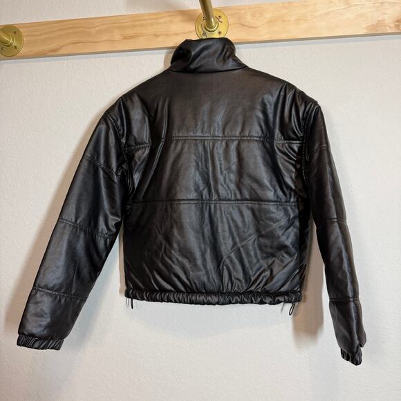 Women's Vila Black Bomber Puffer Zip Front Jacket Size Medium NEW - Picture 9 of 9